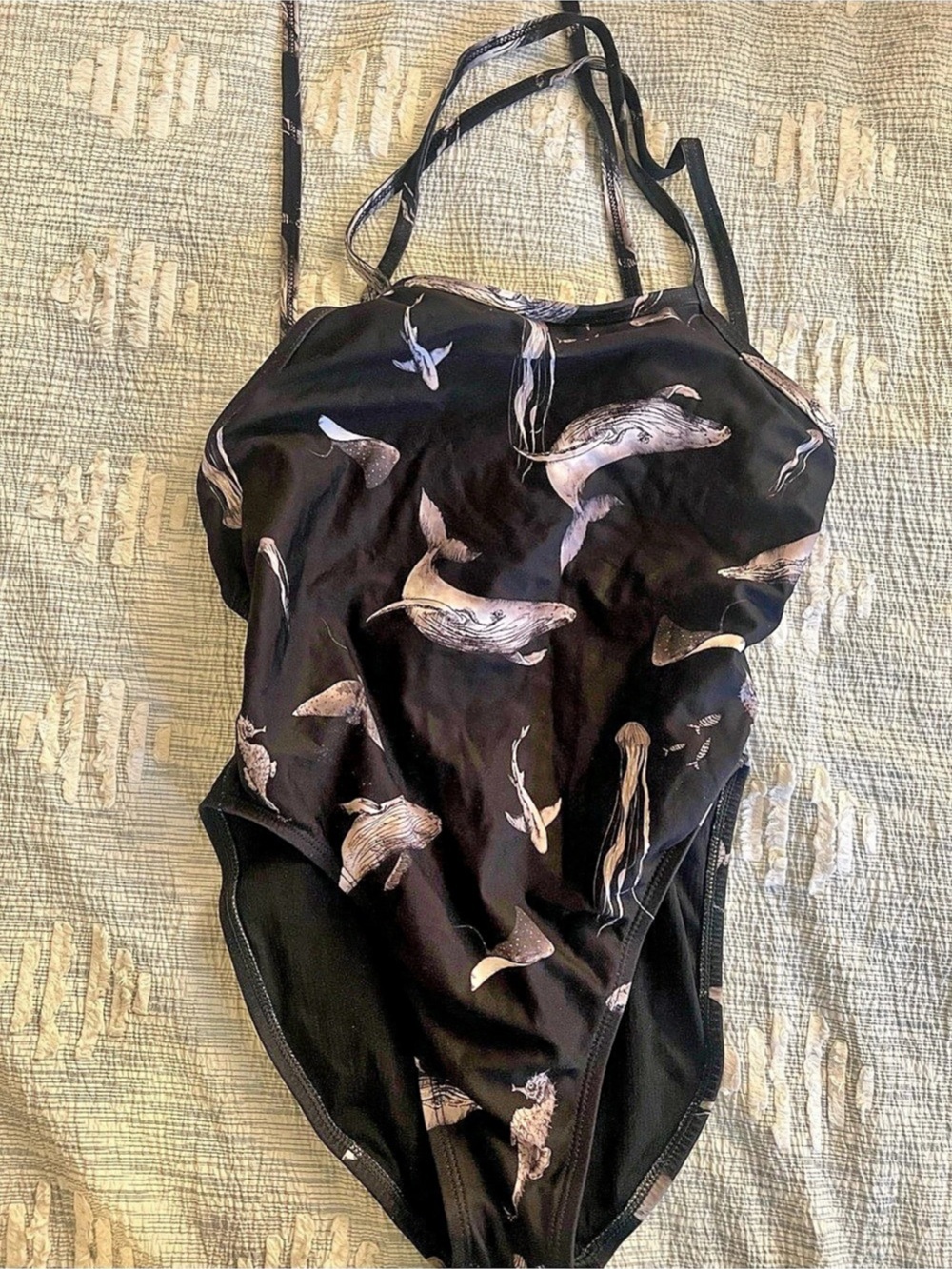 Jolyn Whale Print One-Piece Swimsuit